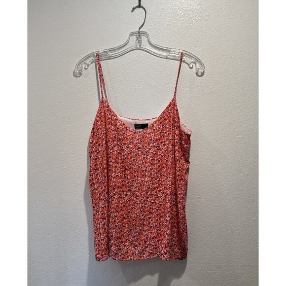 GAP Women's Size Medium Pink Heart Drapey Heart Print Camisole Colorful Love - Picture 1 of 6